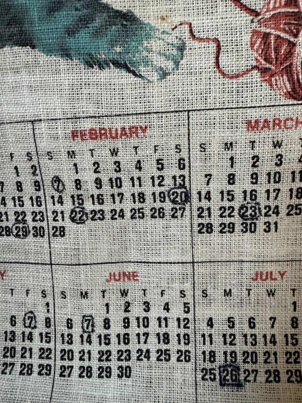 vintage tea towel
